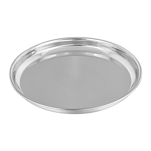 BB Home Steel Dinner Plate/Thali - No. 12, N.P.Bidding, 2 pcs  