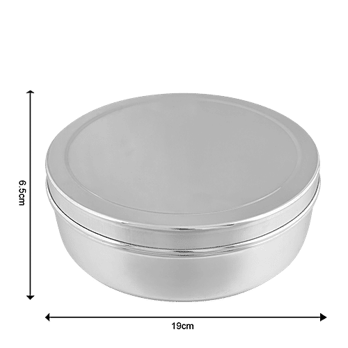 bb home Storage Container/Puri Dabba - No.11, Stainless Steel, Durable, Rust Proof, 1.2 l (1 pc) 