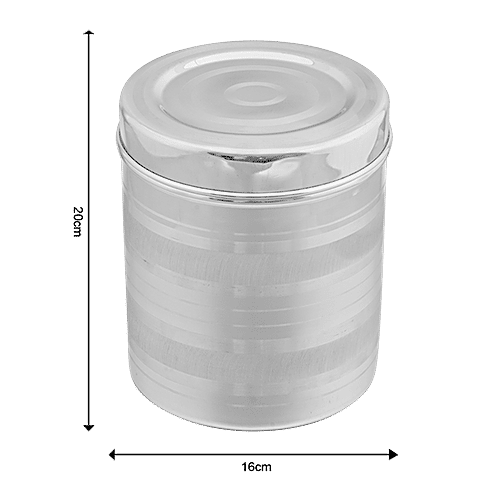 BB Home Steel Deep Dabba/Storage Container - No. 15, Diamond, 3.65 L  