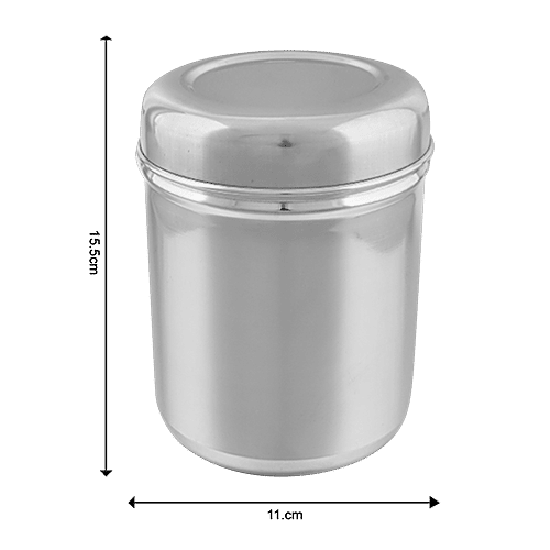 BB Home Steel Deep Dabba/Storage Container - No. 11, Ubha Russian, 1.4 L  