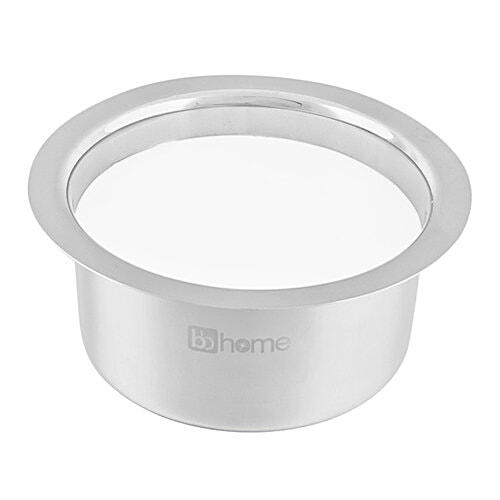 BB Home Steel Flat Bottom Tope/Patila/Bhagona - No. 10, 1 L  