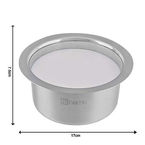 BB Home Steel Flat Bottom Tope/Patila/Bhagona - No. 10, 1 L  