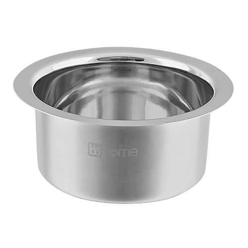 BB Home Steel Flat Bottom Tope/Patila/Bhagona - No. 10, 1 L  