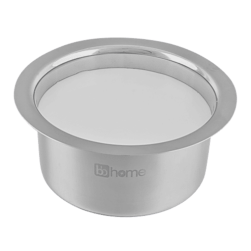 BB Home Steel Flat Bottom Tope/Patila/Bhagona - No. 10, 1 L  