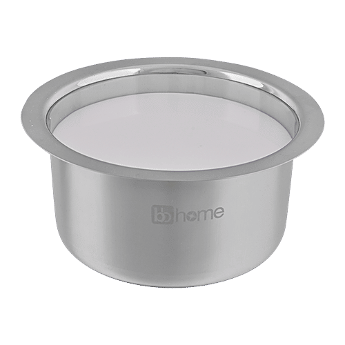 BB Home Steel Flat Bottom Tope/Patila/Bhagona -  No. 12, 1.5 L  