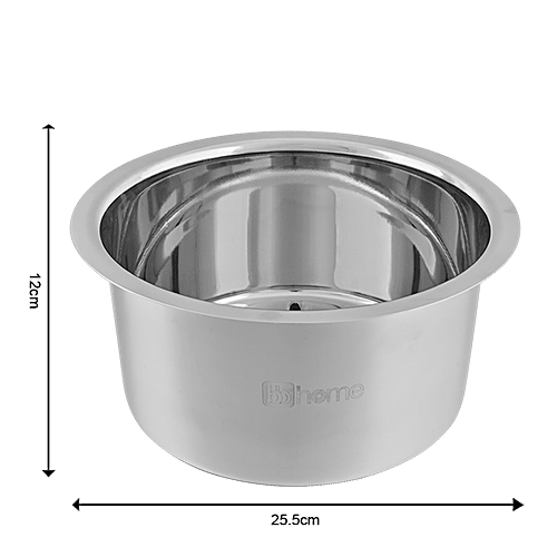 BB Home Steel Flat Bottom Tope/Patila/Bhagona - No. 16, 4.7 L  