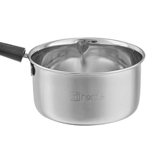 bb home Stainless Steel Milk/Tea Sauce Pan - Regular, Durable, Heat Resistant, 1.1 L (1 pc) Dishwasher Safe