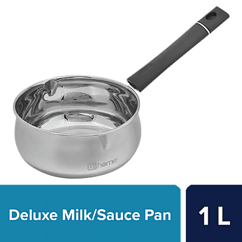 bb home Stainless Steel Milk/Tea Sauce Pan - No.10, Deluxe, Durable, Heat Resistant, 1 L (1 pc) Dishwasher Safe