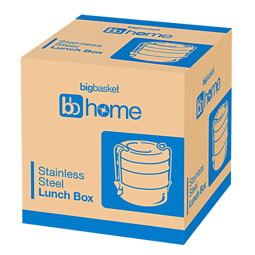 BB Home Steel Lunch/Tiffin Box With 4 Containers - 8X4, 1 pc  