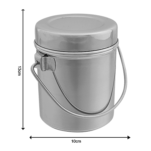 BB Home Steel Milk/Ghee/Oil Storage Can - No. 10, 1 L  