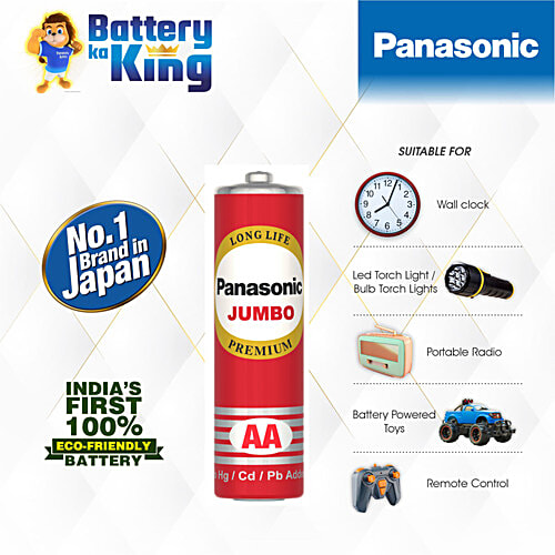 Panasonic Jumbo R6DJDG/1B10 Zinc Carbon Battery - AA, 1.5 V, 10 pcs  
