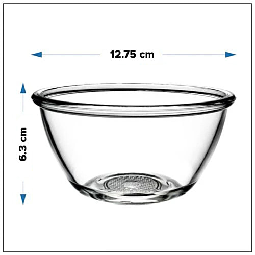 Yera Glass Bowl Set With Lids - Transparent, 435 ml (Set of 2) Dishwasher Safe