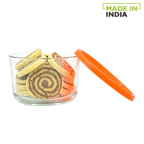 Yera Candy/Cookie Glass Bowl With Lid Set, 345 ml Set of 4 