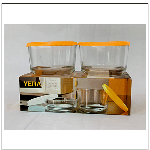 Buy Yera Glass Bowl with Orange Lid Set Freezowarm Online at Best Price of Rs 199 bigbasket