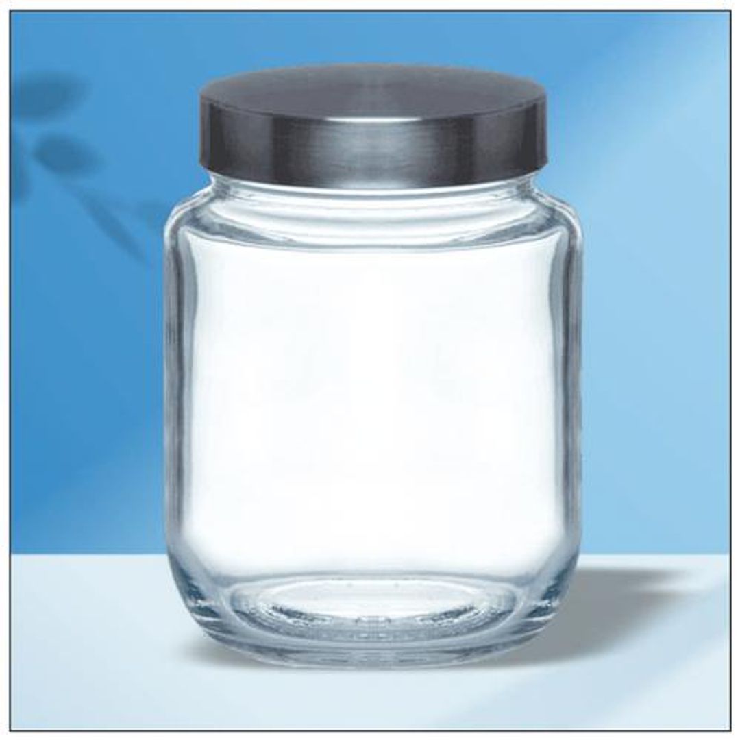 Yera Jar With Steel Cap Set, 860 ml Set of 2