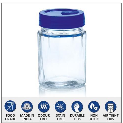 Buy Glass Ideas Glass Storage Jar - With Metal Lid Online at Best Price of  Rs 200 - bigbasket