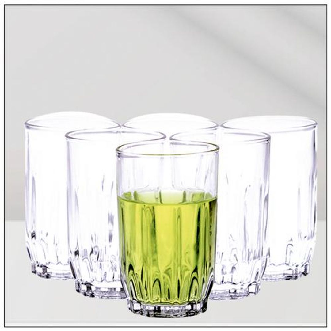 Yera Water/Juice Glass - Crystal Cut, 250 ml Set of 6
