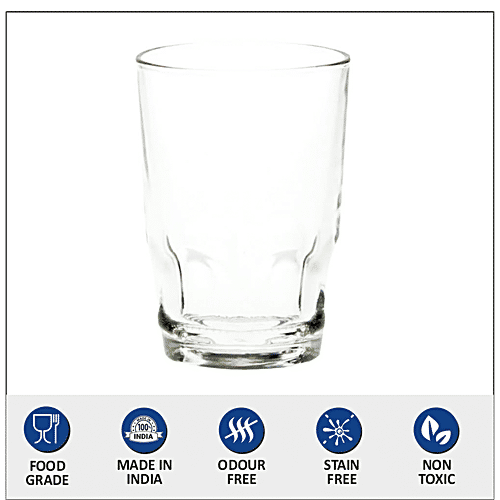 Yera Water/Juice Glass, 265 ml Set of 6 Dishwasher Safe