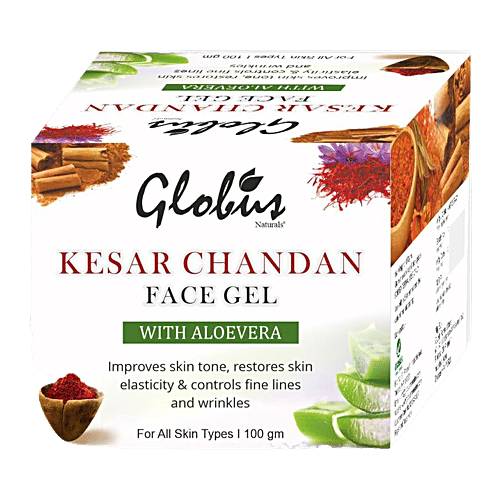 Buy Globus Naturals Kesar Chandan Face Gel With Aloe Vera Online at