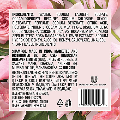 Love Beauty & Planet Blooming Color Hair Shampoo - Murumuru Butter & Rose Aroma, For Color-Treated Hair, 400 ml  No Silicones & No Added Parabens