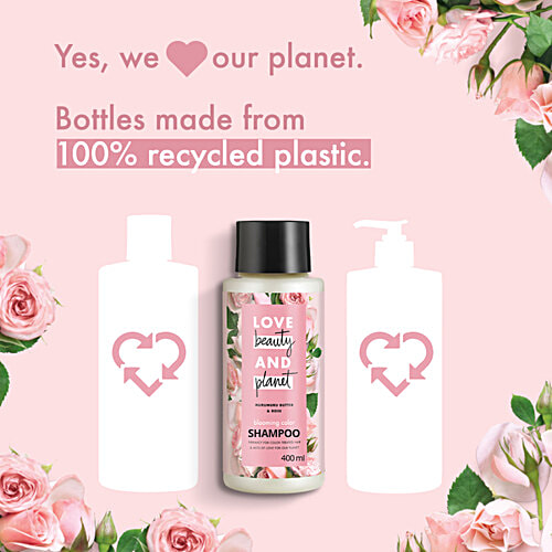 Love Beauty & Planet Blooming Color Hair Shampoo - Murumuru Butter & Rose Aroma, For Color-Treated Hair, 400 ml  No Silicones & No Added Parabens