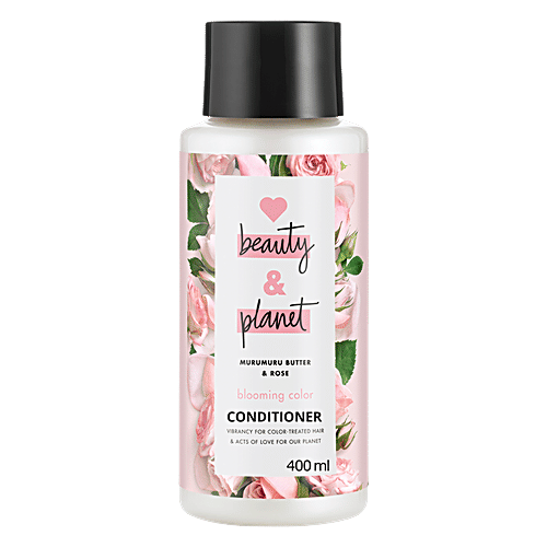 Love Beauty & Planet Blooming Color Hair Shampoo - Murumuru Butter & Rose Aroma, For Color-Treated Hair, 400 ml  No Silicones & No Added Parabens