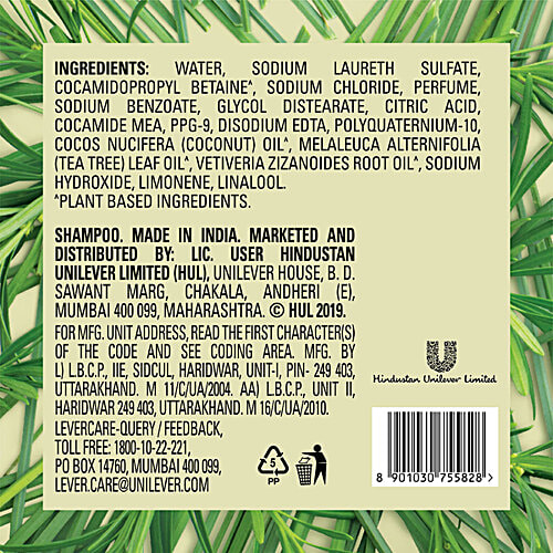 Love Beauty & Planet Radical Refresher Hair Shampoo - Tea Tree Oil & Vetiver, For Tired Hair, 400 ml  No Silicones & No Added Parabens