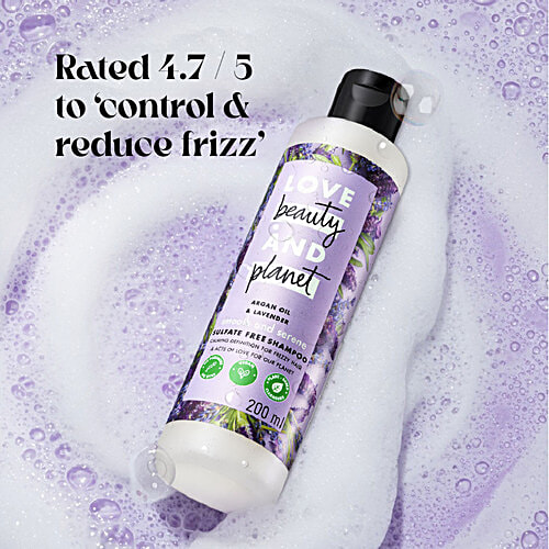 Love Beauty & Planet Argan Oil and Lavender Sulfate Free Smooth and Serene Shampoo, 400 ml  No Silicones & No Added Parabens