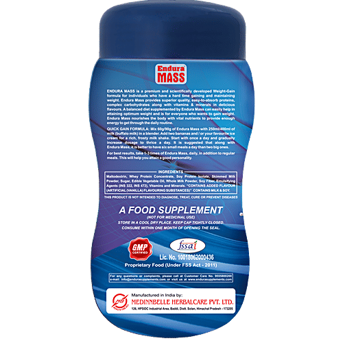 Endura Mass Weight Gainer - Vanilla, 500 g  Stay Fit