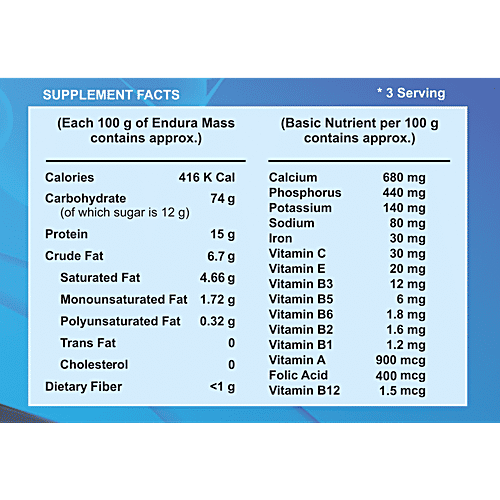 Endura Mass Weight Gainer - Vanilla, 500 g  Stay Fit