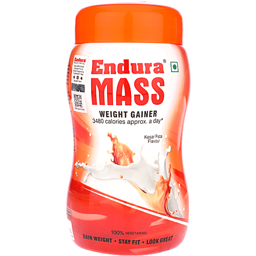Endura Mass Weight Gainer - Kesar Pista, 500 g  Stay Fit