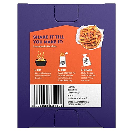 SNAPIN Piri Piri Spice Mix - With Shake Shake Bags, 15 g