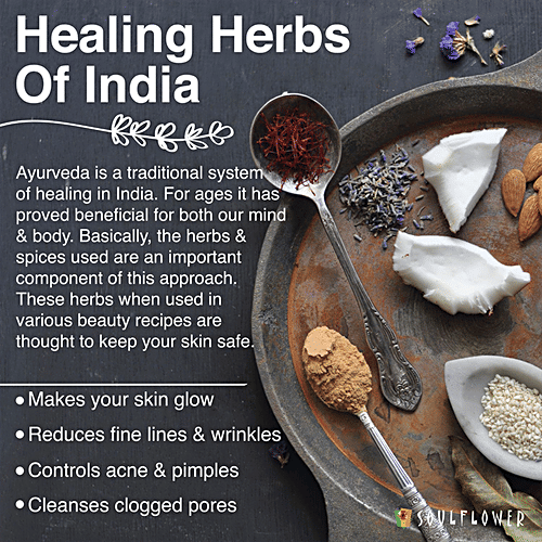 Soulflower Kumkumadi - Ayurvedic Facial Oil For Glowing Skin, Face Moisturizer For Winter, 30 ml Paraben Free, Artificial Fragrance Free