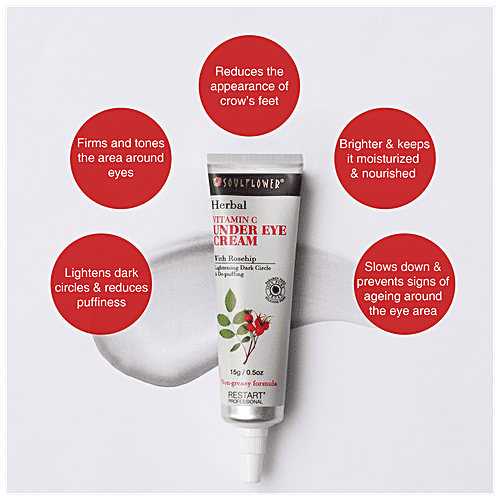 Buy Soulflower Herbal Vitamin C Under Eye Cream With Rosehip