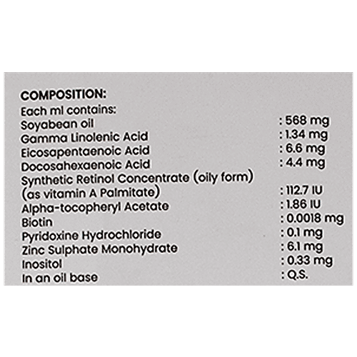 Wiggles.in Coat Supplement Liquid for Dogs & Cats, 200 ml (Get 50 ml free) Contains Essential Fatty Acids with Zinc