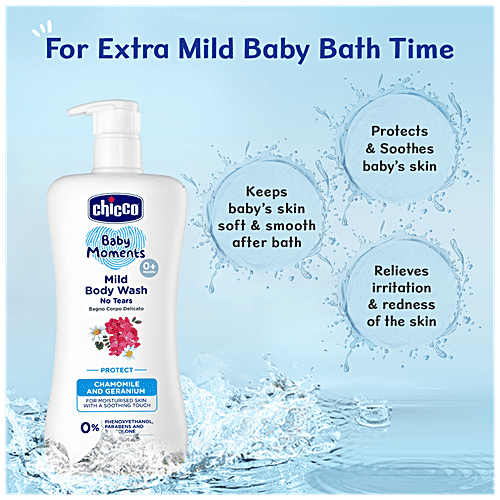 Buy Chicco Baby Moments Mild Body Wash, Protect, Chamomile & Geranium