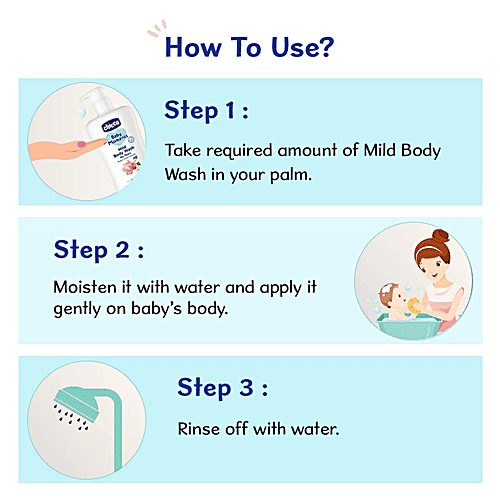 Chicco Baby Moments - Mild Body Wash, Refresh, Lotus & Meadowsweet, For Moisturised Skin, With A Refreshing Touch, 100 ml  Parabens Free