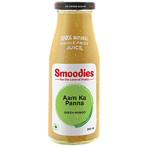 Smoodies Aam Ka Panna/Green Mango Juice - Healthy, Refreshing Drink, Sugar-Free, 200 ml No Added Sugar, No Preservatives