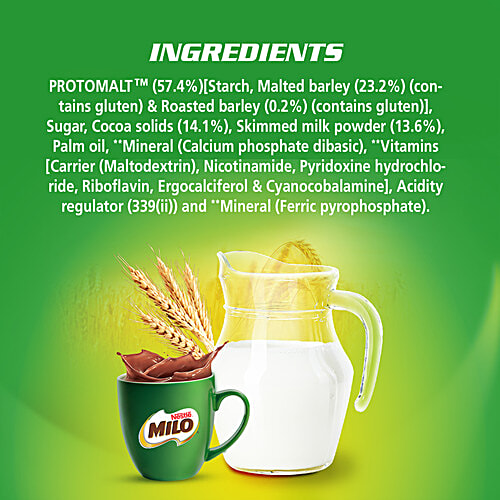 Nestle Milo Active-Go Powder - Rich In Vitamins & Calcium, Chocolate Flavour, 250 g Pouch Source of Vitamin D & Calcium