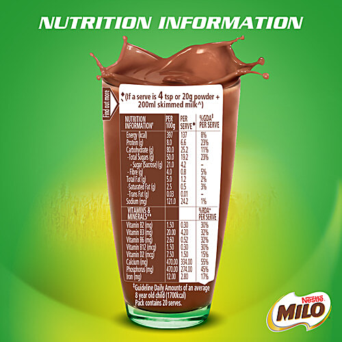 Nestle Milo Active-Go Powder - Rich In Vitamins & Calcium, Chocolate Flavour, 400 g Tin Source of Vitamin D & Calcium