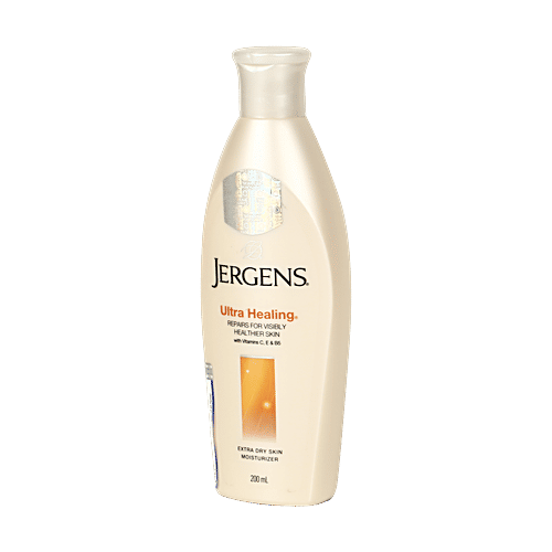 Jergens Ultra Healing Moisturizer - Extra Dry Skin, With Vitamins C, E & B5, 200 ml Dermatologist Tested