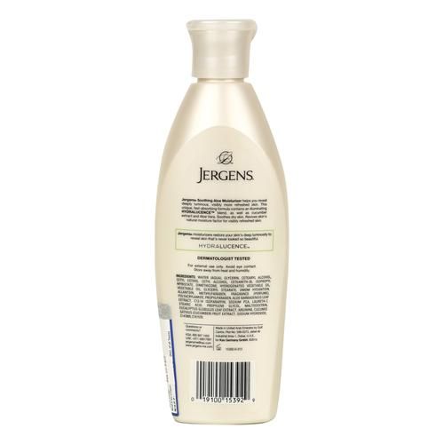 Jergens Soothing Aloe Refreshing Moisturizer - Dry Skin, With Cucumber Extract & Aloe Vera, Dermatologist Tested, 200 ml  