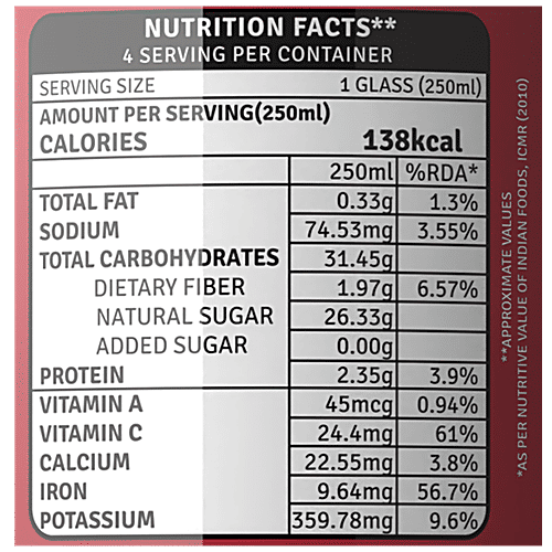 Raw Pressery Cold Extracted Juice - Life, 1 L  No Added Sugar