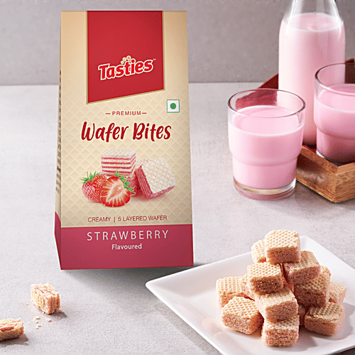 Tasties Wafer Bites - Strawberry, 100 g