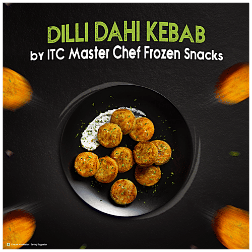ITC Master Chef Dilli Dahi Kebab - Veg Frozen Snack, Ready To Cook, 210 g  No Added Preservatives & Goodness of Calcium
