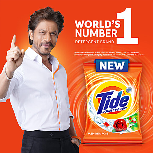 Tide Plus Double Power Detergent Washing Powder - Jasmine & Rose, 10 kg  Removes Deep-Seated Tough Stains, Removes Bad Odour, Leaves Clothes Fresh & Bright