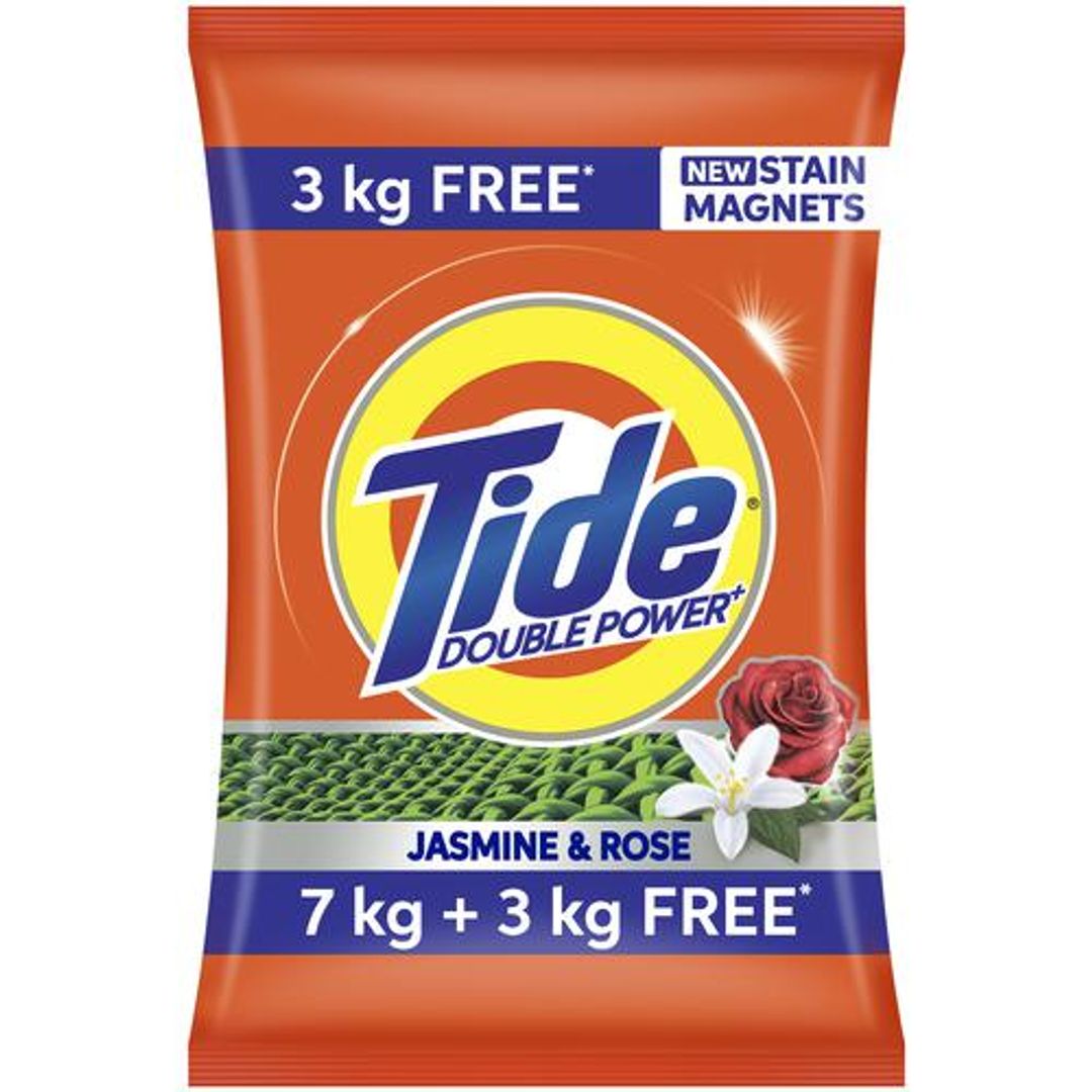 Tide Extra Power Detergent Washing Powder - Jasmine & Rose, 7 kg (Get 3 kg Free)