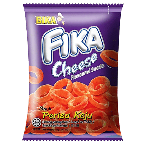 BIKA Fika Cheese Ring Snacks, 70 g Pouch 