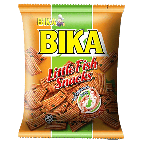 BIKA Little Fish Snacks Anchovies, 70 g Pouch Zero Trans Fat