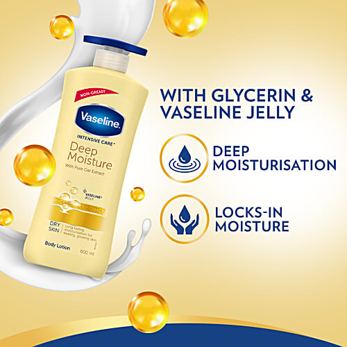 Vaseline Intensive Care Deep Moisture Body Lotion - With Pure Oat Extract, 600 ml  